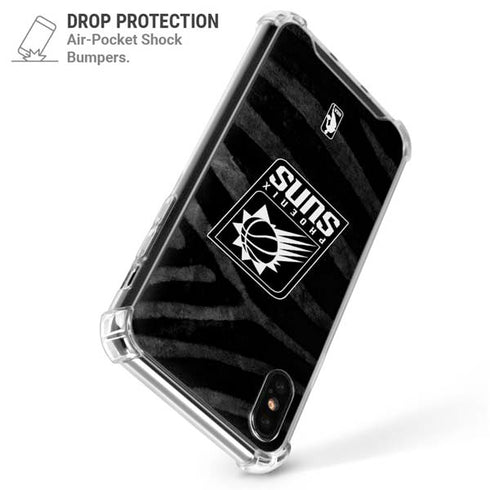 NBA Phoenix Suns Black Animal Print iPhone XS Max Clear Case